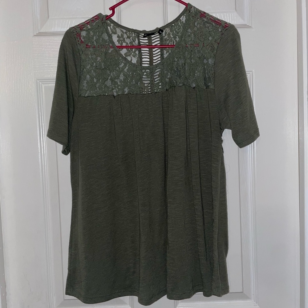 Cruel Denim Open Back Green Shirt